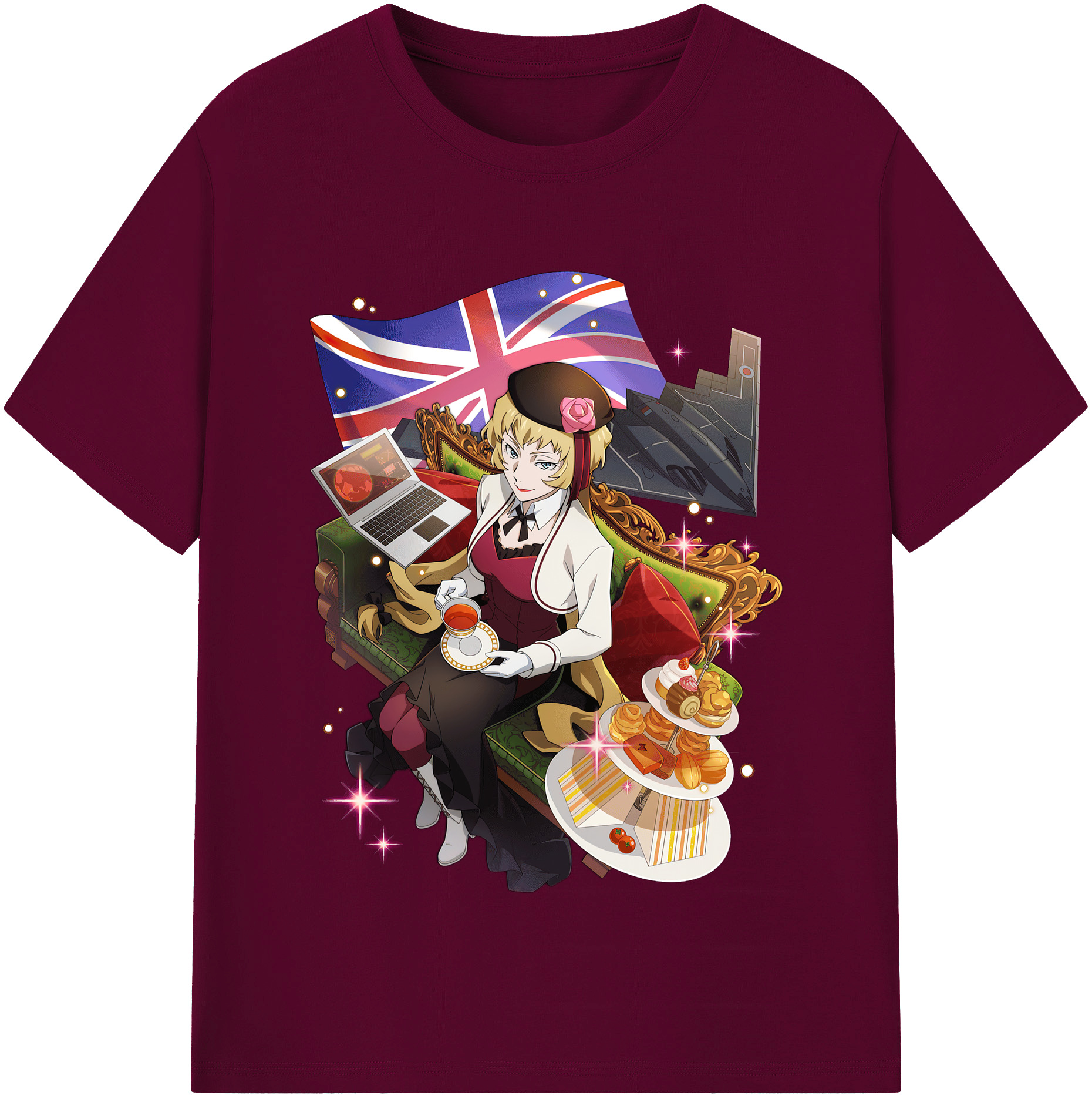 （画像用） 文豪ストレイドッグス Bungo Stray Dogs レディースカジュアルプリントTシャツ（綿100％）
